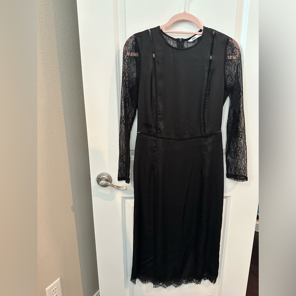 Zara long black dress.